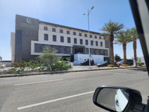 Roof and canopy works at Al-Mouwasat Hospital in Medina